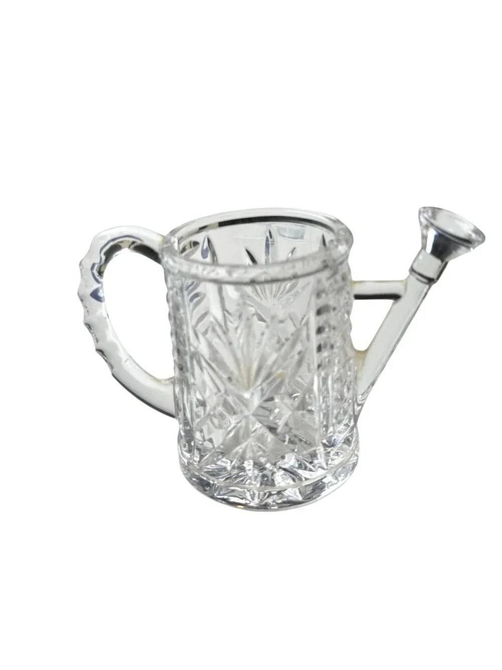 Miniature Lead Crystal Watering Can Toothpick Holder